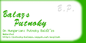 balazs putnoky business card